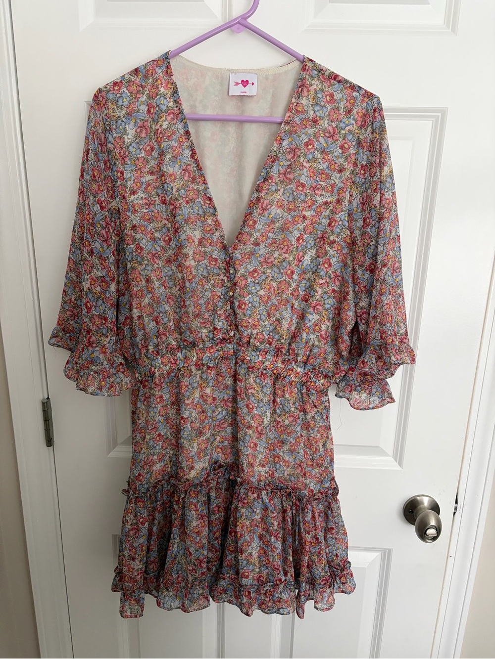Buddy Love Pollyanna Floral Smocked Sundress in Multi Pink